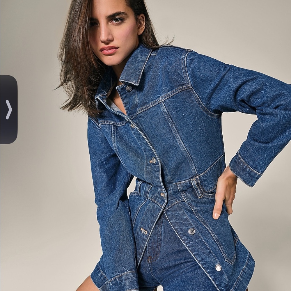 Express Dark Blue Jean Jacket for Women